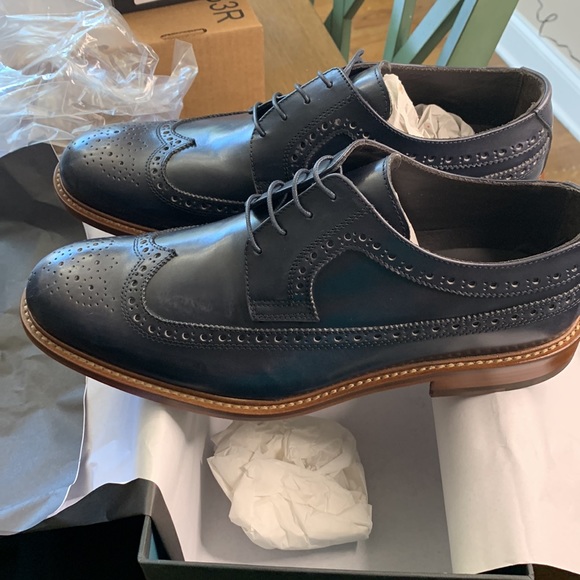 NWT Bugatchi Navy Sorento Derby 12.5 - Picture 1 of 8